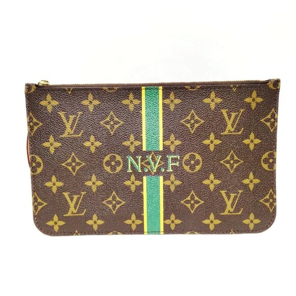 Authentic Louis Vuitton Accessory Pouch Neverfull Monogram mn362-030526